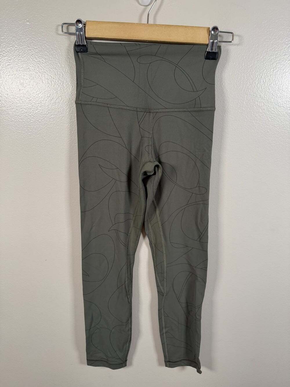 Lululemon Align Pant Size 2 Scripted Yogo Army Green Dark Olive Leggings Gym